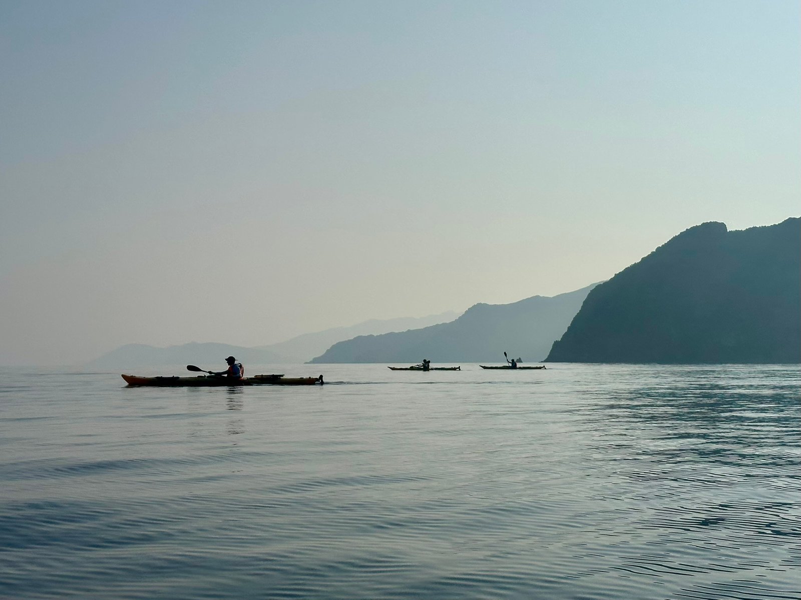 kayakistes en Balagne